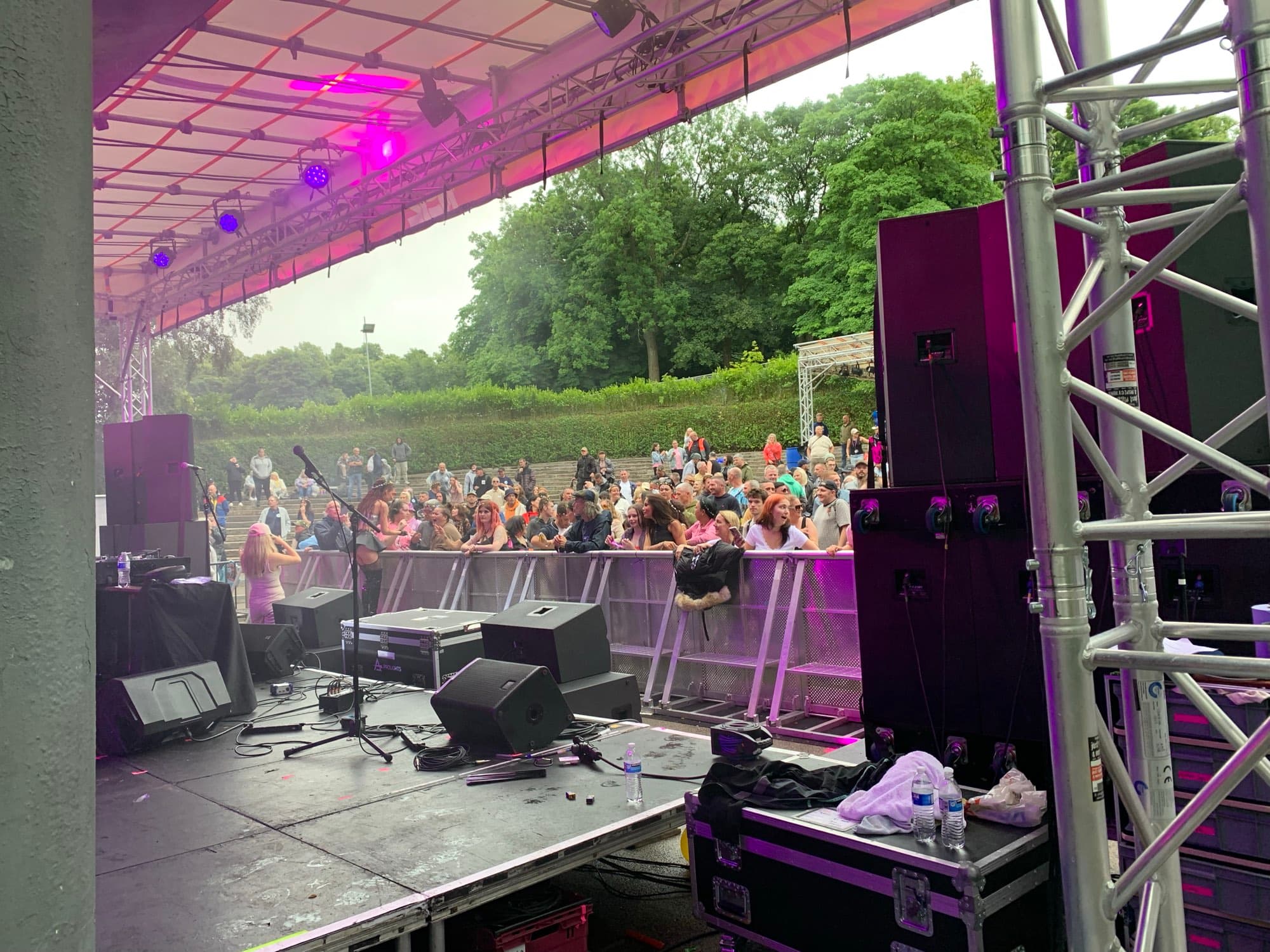 The crowd in the sunshine at Recovery Connects in Glasgow.